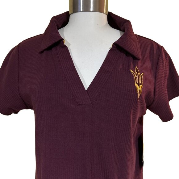 Colosseum NCAA Sun Devils Women’s Polo Shirt Medium New - Picture 2 of 7
